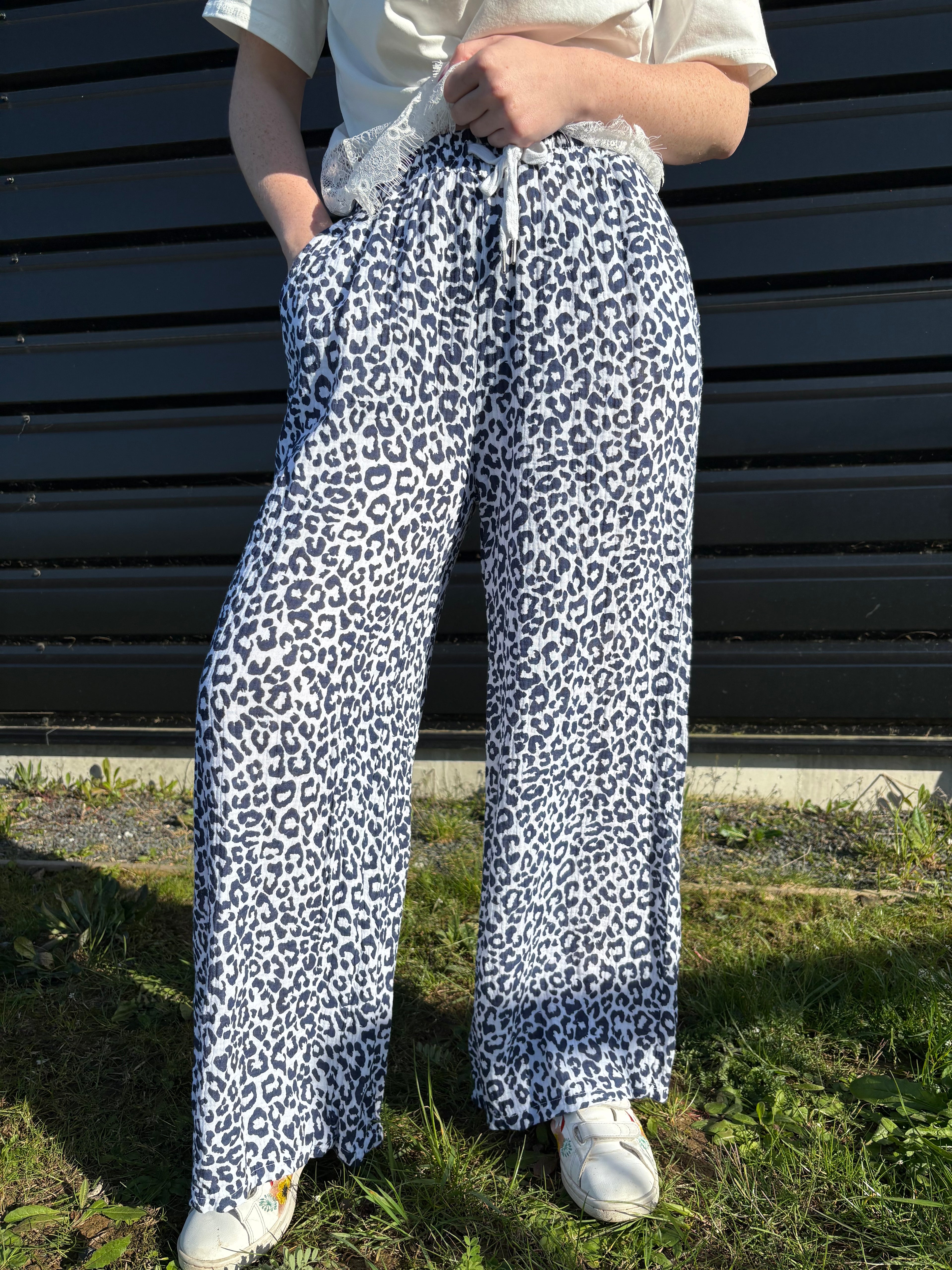 Pantalon Léo gaz de coton