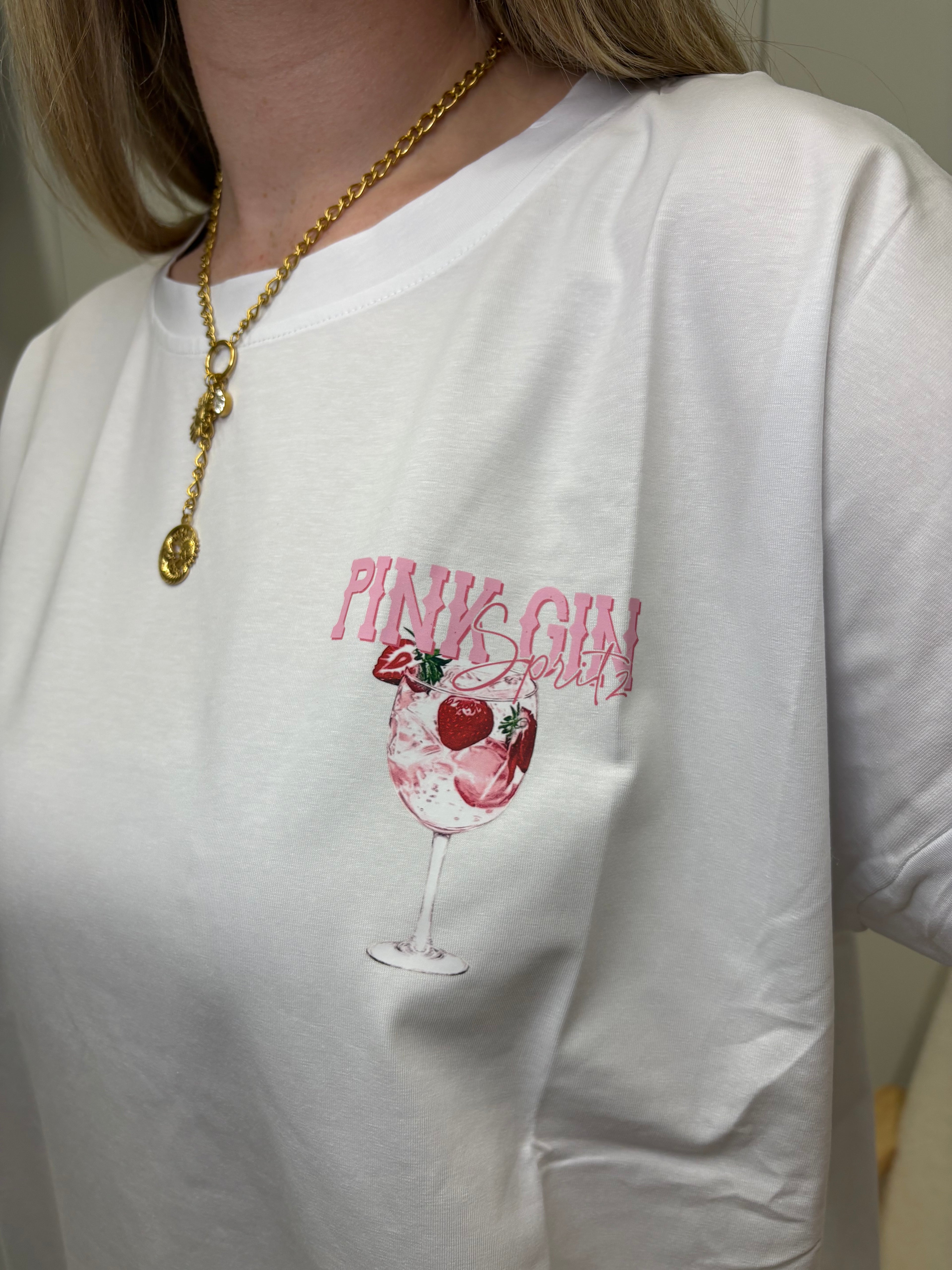 T shirt pink gin