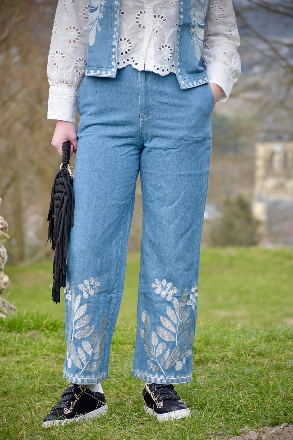 Jeans brodé Auréline