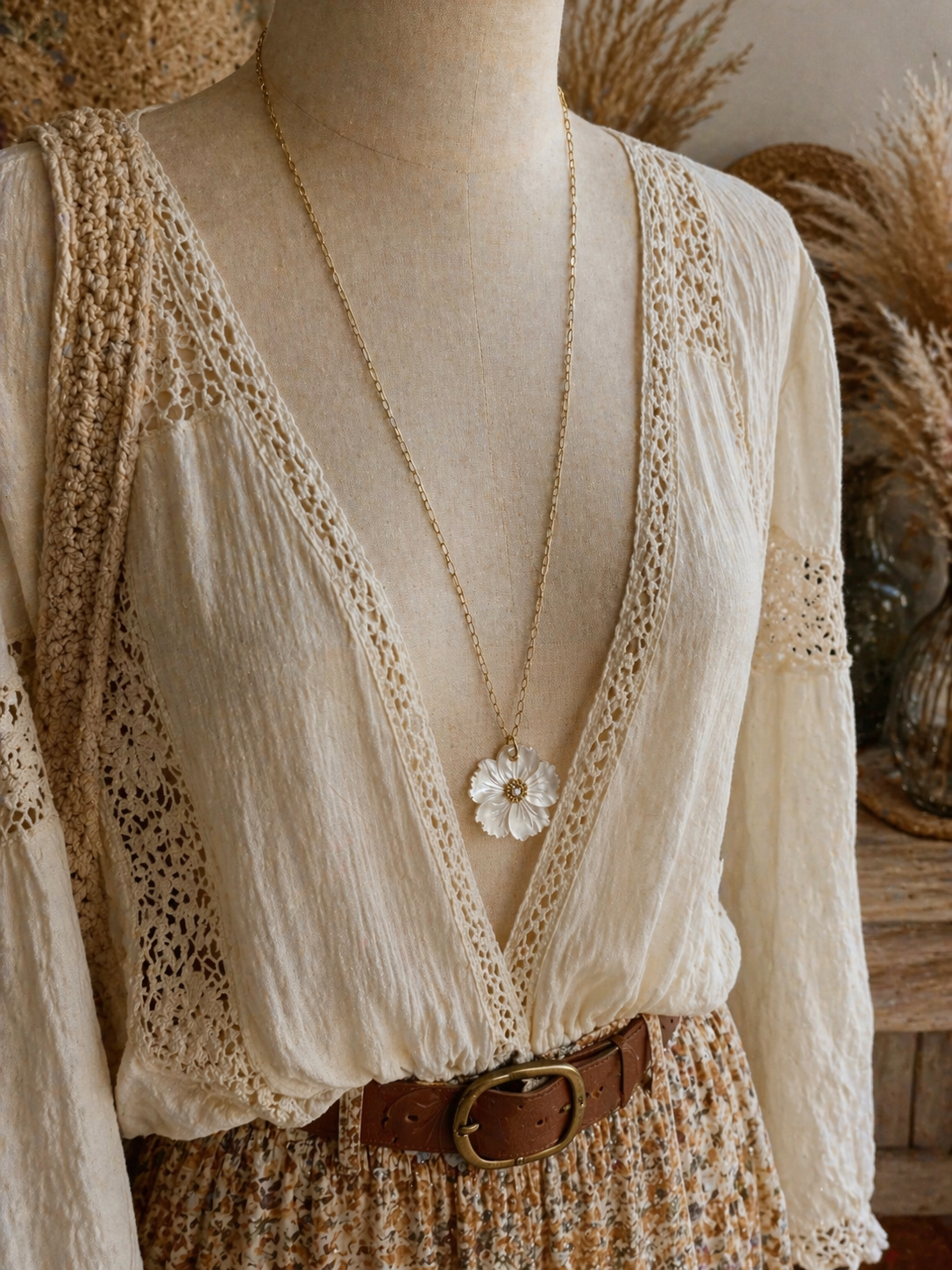 Collier fleurs