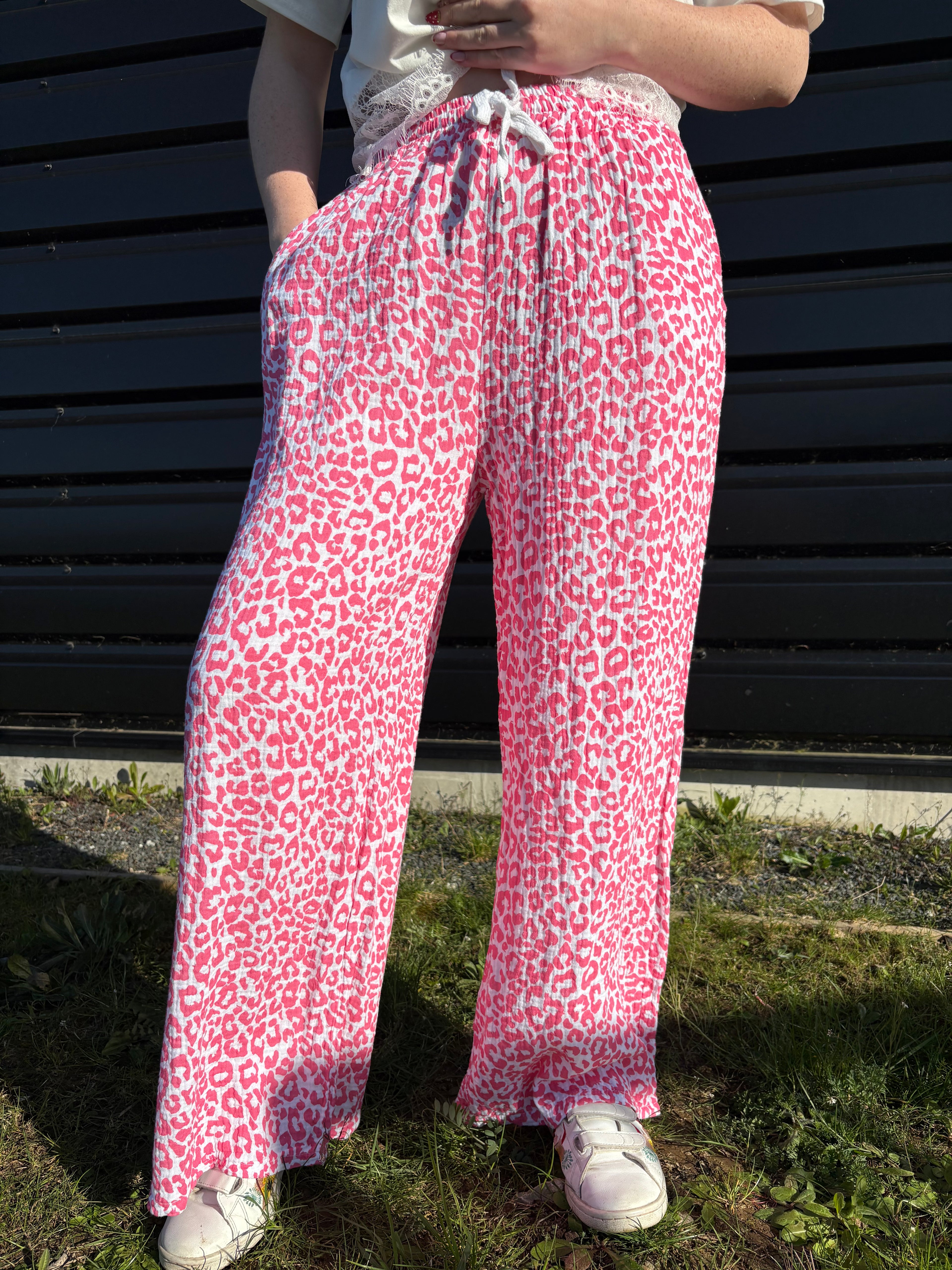 Pantalon Léo gaz de coton